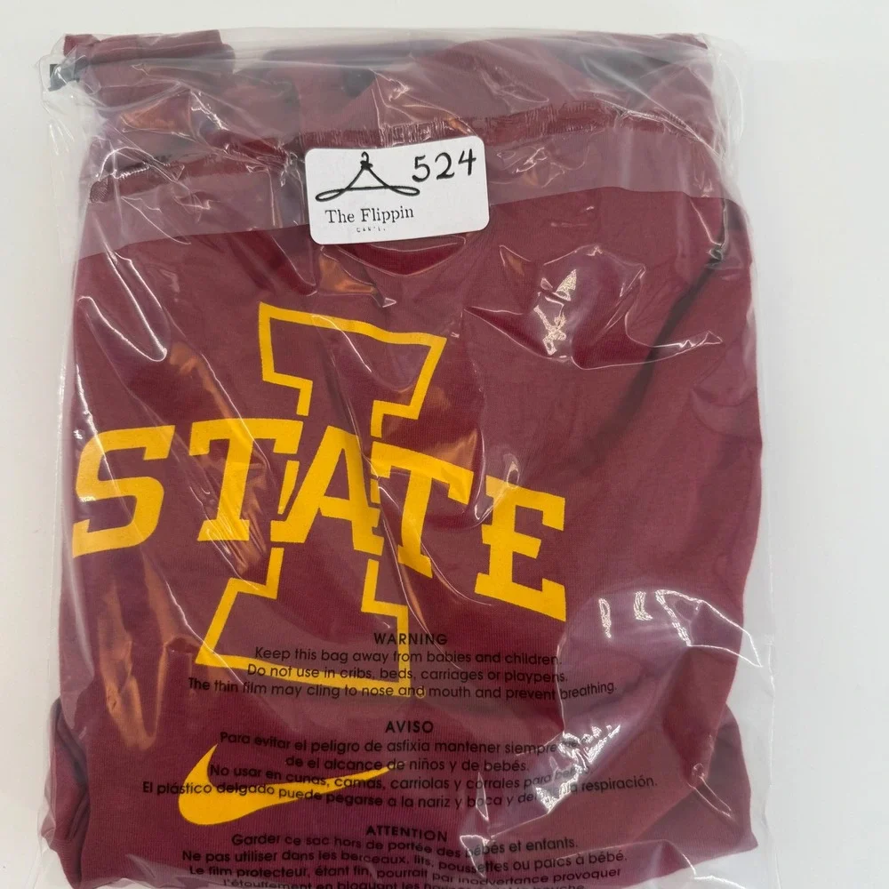 Nike Iowa State Cyclones Long Sleeve Dri-FIT T Shirt Men's‎ Medium Crimson